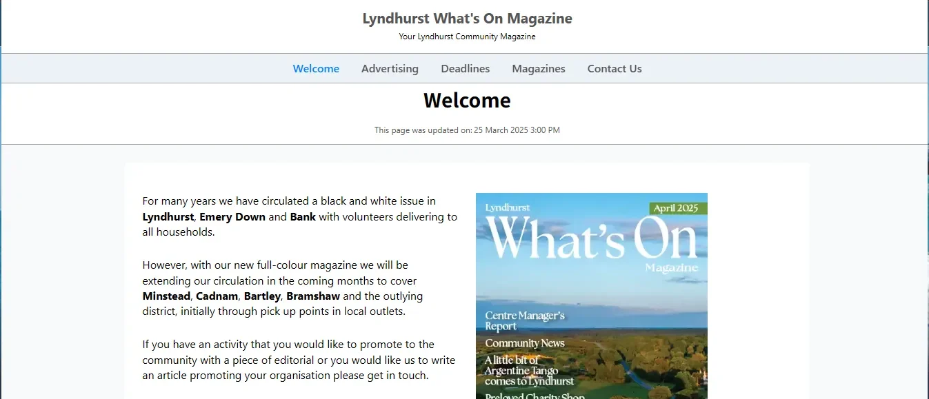 Lyndhurst What’s On Magazine