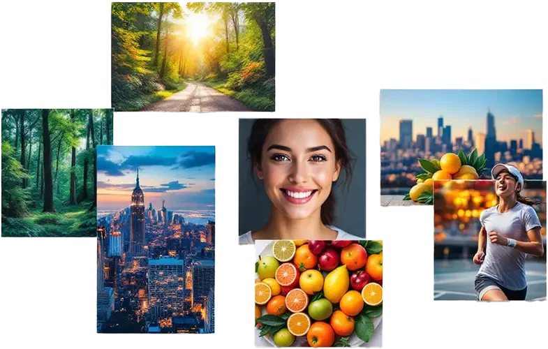 Photographic images.